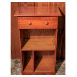 Small Vintage Wood Storage Table