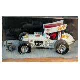 Nine Model Kit Sprint Cars and Display Cases