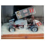 Nine Model Kit Sprint Cars and Display Cases