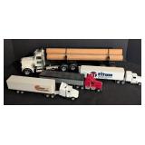 Four Ertle Diecast Semi Trucks