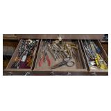 Rolling Tool Storage Chest and Large Variety of Hand Tools