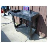 New 500 lb poly shop cart. As shown. New 500 lb poly shop cart. As shown.