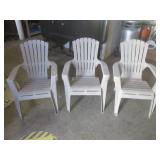 (EC1) 3 Kid Size Plastic Adirondack... (EC1) 3 Kid Size Plastic Adirondack...
