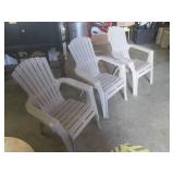 (EC1) 3 Kid Size Plastic Adirondack... (EC1) 3 Kid Size Plastic Adirondack...