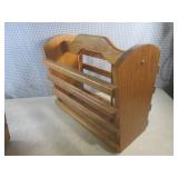 (F-2) 2 Wood Magazine Racks / Holde... (F-2) 2 Wood Magazine Racks / Holde...