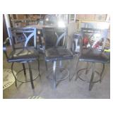 (RM5) 3 Metal Frame Swivel Bar/Coun... (RM5) 3 Metal Frame Swivel Bar/Coun...