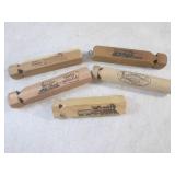 (BSB) 5 Vintage Wood Train Whistles... (BSB) 5 Vintage Wood Train Whistles...