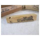 (BSB) 5 Vintage Wood Train Whistles... (BSB) 5 Vintage Wood Train Whistles...