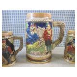 (CSB) Vintage 5pc Stein Set Made In... (CSB) Vintage 5pc Stein Set Made In...