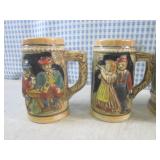 (CSB) Vintage 5pc Stein Set Made In... (CSB) Vintage 5pc Stein Set Made In...