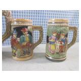 (CSB) Vintage 5pc Stein Set Made In... (CSB) Vintage 5pc Stein Set Made In...