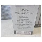 (BSB) 3 - 3pc Wall Sconce Sets... (BSB) 3 - 3pc Wall Sconce Sets...