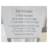 (BSB) 3 - 3pc Wall Sconce Sets... (BSB) 3 - 3pc Wall Sconce Sets...