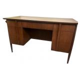 Mid-Century Wooden Office Desk with Drawers Mid-Century Wooden Office Desk with Drawers