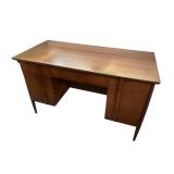 Mid-Century Wooden Office Desk with Drawers Mid-Century Wooden Office Desk with Drawers