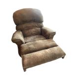 Plush Microfiber Mocha Brown Recliner Armchair Plush Microfiber Mocha Brown Recliner Armchair