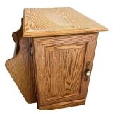 Oak Wood Magazine Rack with Storage Cabinet Oak Wood Magazine Rack with Storage Cabinet