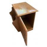 Oak Wood Magazine Rack with Storage Cabinet Oak Wood Magazine Rack with Storage Cabinet