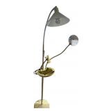Floor Lamp with Adjustable Arm, Tray Organizer, and Magnifying Mirror Floor Lamp with Adjustable Arm, Tray Organizer, and Magnifying Mirror
