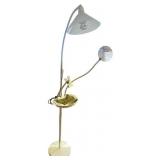 Floor Lamp with Adjustable Arm, Tray Organizer, and Magnifying Mirror Floor Lamp with Adjustable Arm, Tray Organizer, and Magnifying Mirror