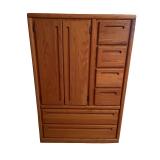 Tall Solid Wood Bedroom Armoire with Drawers and Shelves Tall Solid Wood Bedroom Armoire with Drawers and Shelves
