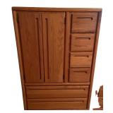 Tall Solid Wood Bedroom Armoire with Drawers and Shelves Tall Solid Wood Bedroom Armoire with Drawers and Shelves