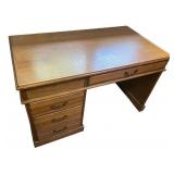 Wooden Office Desk with 4 Drawers and Pull-Out Keyboard Tray Wooden Office Desk with 4 Drawers and Pull-Out Keyboard Tray