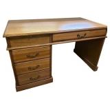 Wooden Office Desk with 4 Drawers and Pull-Out Keyboard Tray Wooden Office Desk with 4 Drawers and Pull-Out Keyboard Tray