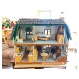 Detailed Wooden Victorian Dollhouse with Furniture and Accessories Detailed Wooden Victorian Dollhouse with Furniture and Accessories