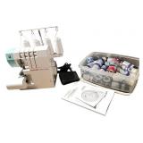 Singer Stylist Serger Sewing Machine with Thread Spools and Manual Singer Stylist Serger Sewing Machine with Thread Spools and Manual