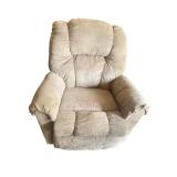 Beige Plush Recliner Armchair with Padded Arms Beige Plush Recliner Armchair with Padded Arms