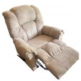 Beige Plush Recliner Armchair with Padded Arms Beige Plush Recliner Armchair with Padded Arms