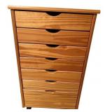 Wooden 7-Drawer Storage Cabinet on Casters Wooden 7-Drawer Storage Cabinet on Casters