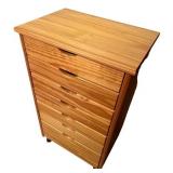 Wooden 7-Drawer Storage Cabinet on Casters Wooden 7-Drawer Storage Cabinet on Casters
