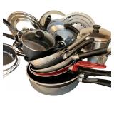 Large Assorted Cookware Lot with Pots, Pans, and Lids Large Assorted Cookware Lot with Pots, Pans, and Lids