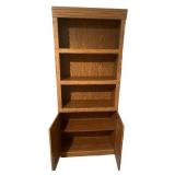 Oak Wood Bookshelf with Storage Cabinet and Shelves Oak Wood Bookshelf with Storage Cabinet and Shelves