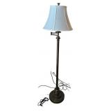 Traditional Bronze Floor Lamp with White Shade Traditional Bronze Floor Lamp with White Shade