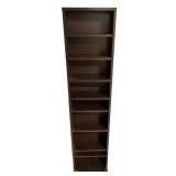 Black Tall Wood Bookshelf with 7 Adjustable Shelves Black Tall Wood Bookshelf with 7 Adjustable Shelves
