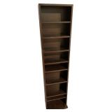Black Tall Wood Bookshelf with 7 Adjustable Shelves Black Tall Wood Bookshelf with 7 Adjustable Shelves