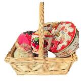 Large Lot of Needlework and Sewing Supplies with Storage Baskets Large Lot of Needlework and Sewing Supplies with Storage Baskets