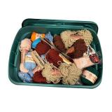 Large Tote of Assorted Yarn Skeins with Crochet Hooks Large Tote of Assorted Yarn Skeins with Crochet Hooks