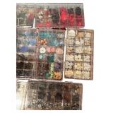 Collection of Assorted Buttons and Sewing Notions in Organizer Cases Collection of Assorted Buttons and Sewing Notions in Organizer Cases