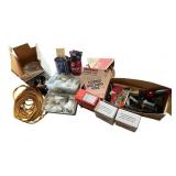 Assorted Electrical Supplies Lot Including Wire, Extension Cord, and Hardware Assorted Electrical Supplies Lot Including Wire, Extension Cord, and Hardware