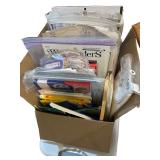 Large Lot of Embroidery and Needlecraft Supplies in Storage Totes Large Lot of Embroidery and Needlecraft Supplies in Storage Totes