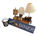Assorted Home Decor Lot with Lamps, Books, and Mom Assorted Home Decor Lot with Lamps, Books, and Mom
