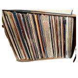 Large Vintage Vinyl Record Album Collection with 45s and Storage Case Large Vintage Vinyl Record Album Collection with 45s and Storage Case