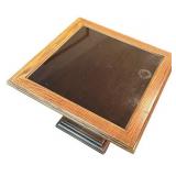 Pair of Wood and Glass Pedestal End Tables Pair of Wood and Glass Pedestal End Tables
