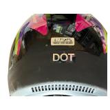 Pair of LAZER Full Face Motorcycle Helmets Colorful Graphic Design Pair of LAZER Full Face Motorcycle Helmets Colorful Graphic Design