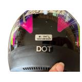 Pair of LAZER Full Face Motorcycle Helmets Colorful Graphic Design Pair of LAZER Full Face Motorcycle Helmets Colorful Graphic Design