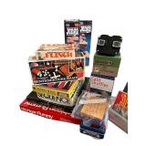 Collection of Vintage Board Games and Card Games including Jenga and Michigan Rummy Collection of Vintage Board Games and Card Games including Jenga and Michigan Rummy